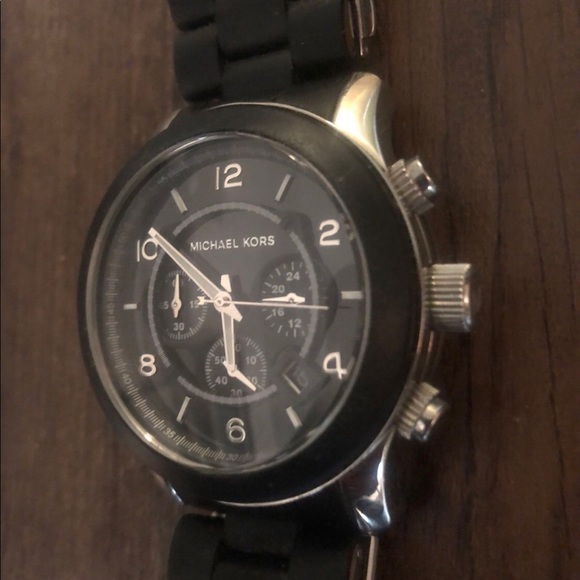 Michael Kors Ladies Runway Black Chronograph Watch main image 6